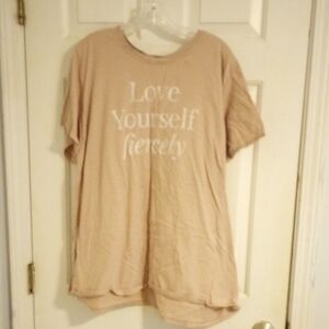 Torrid Tan Relaxed Fit Tee with White Text